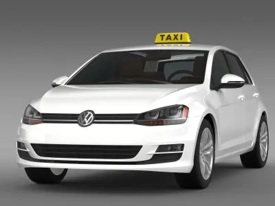 Volkswagen Golf TSI Taxi 3D model