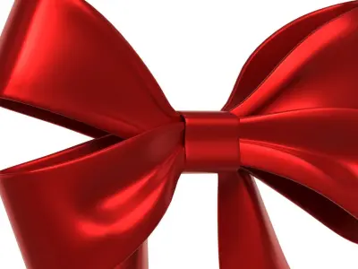 Christmas Bow Ribbon 96 Low-poly 3D model