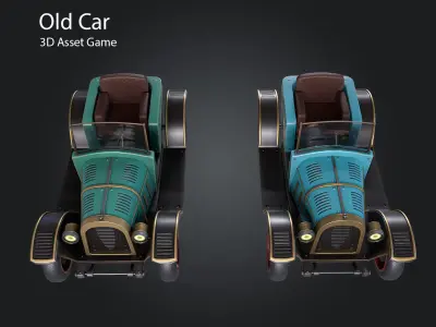 Old Car Low-poly 3D model