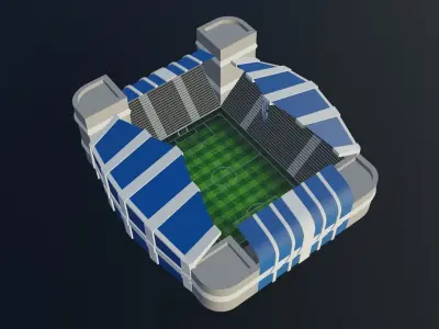 Football Stadium - Schalke 04 Low-poly 3D model