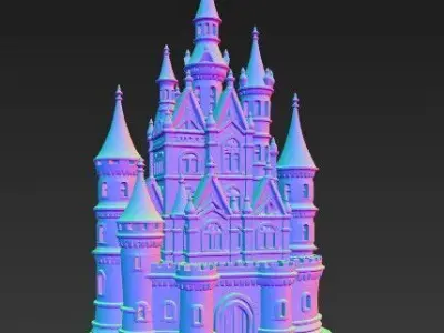 The 3D Form of Dreams Fantasy Castle Digital Model 3D print model