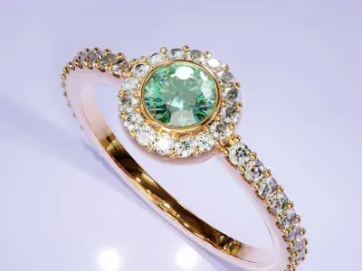 diamonds ring 3D print model purchase