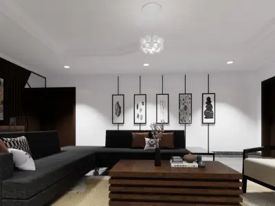 LIVING ROOM SPACE 3D model