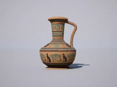 Egyptian Jar Low-poly 3D model purchase