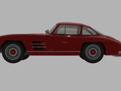 Mercedes Benz 300 SL Low-poly 3D model