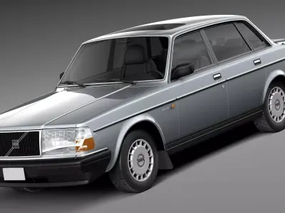 Volvo 240 sedan 1993 3D model