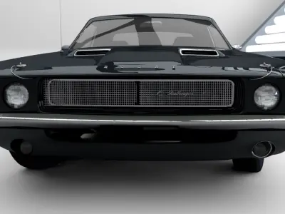 1971 Dodge Challenger r t Low-poly 3D model