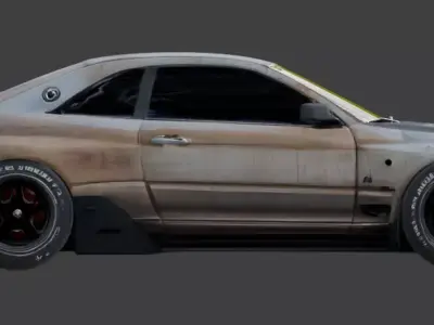 Performance Street car 3D Model Low-poly 3D model