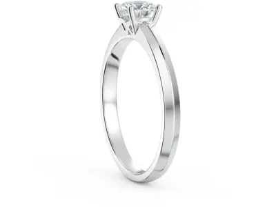 Ring with one gemstone Free 3D model get