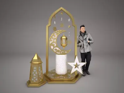 Ramadan and Eid decoration 3D model