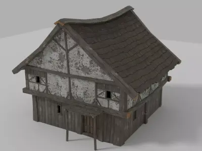 Medieval House PRB Low-poly 3D model