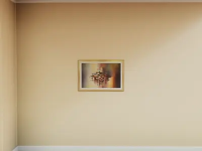 Framed Artwork Abstract Geometric 3 Low-poly 3D model