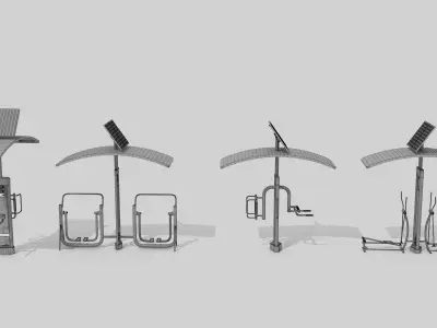 Outdoor intelligent fitness equipment 3D model