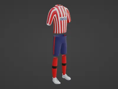 Atletico Madrid Sportwear Low-poly 3D model