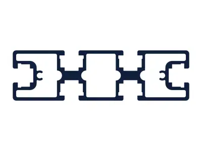 Extruded Aluminium Profile Enclosures Set for Partition Wall Low-poly 3D model
