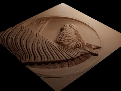 Zebra CNC 3d Print High Relief Sand Casting 3D print model