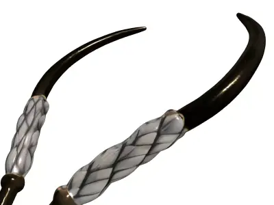 Luxury Braided Curved Needles Low-poly 3D model