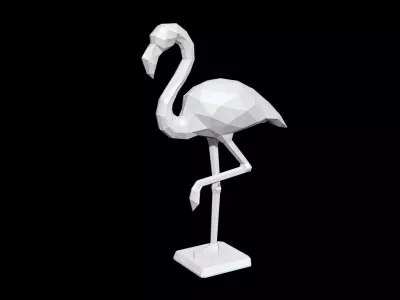 Low-Poly Flamingo 3D Printable 3D print model