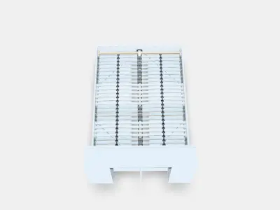 BRIMNES Bed frame w storage and headboard 2 3D model