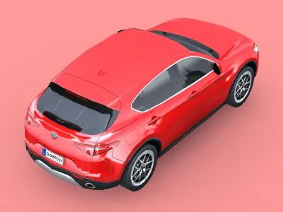 Alfa Romeo Stelvio 2020 Low-poly 3D model