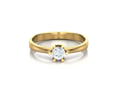 Solitare Women Diamond Ring 3D print model