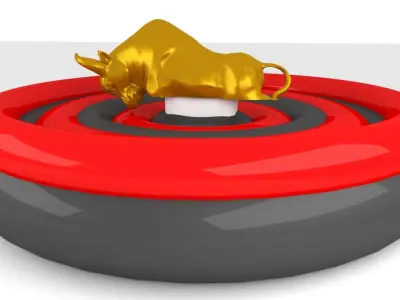 3D model Rodeo inflatable game bull sport Low-poly 3D model