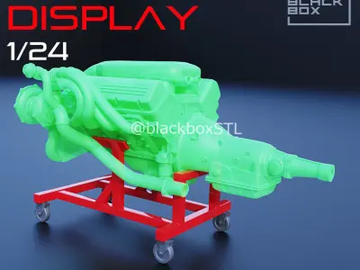 572 Engine Display base 1-24th 3D print model