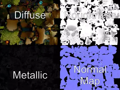 Mystical Forest Creature model pack Low-poly 3D model