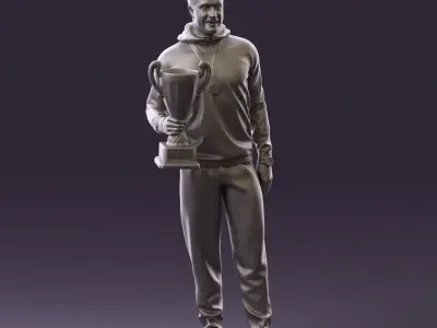 sportsman with cup 1073 3D Print Ready 3D print model