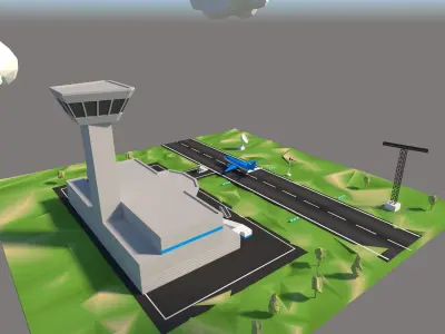 Airport Cartoon 3D model