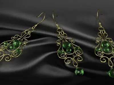 earrings 0011 3D model