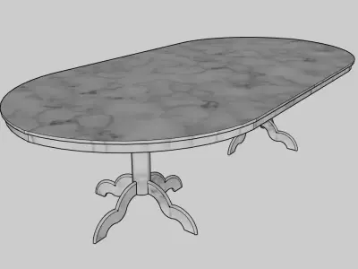 Table Low-poly 3D model 6