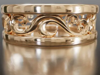 Ornate Bracelet Intricate Patterns Design for printing 3D print model