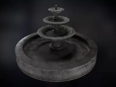 Fountain Low-poly 3D model