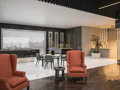 Office Rest and Cafe Design 3D model