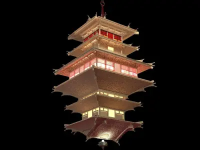 Chinese palace  lantern  3D model