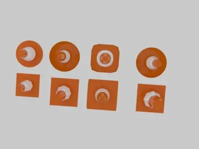 Low Poly Traffic Cone Pack Free low-poly 3D model
