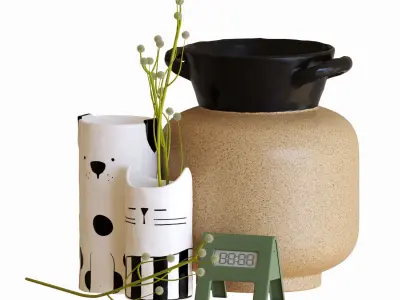 FATALIG vase deco set 3D model