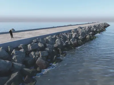 Breakwater 3D 3D Model Collection