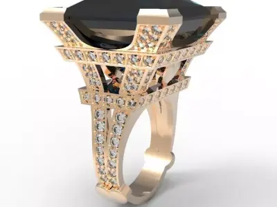 The Eiffel Tower ring 3D print model