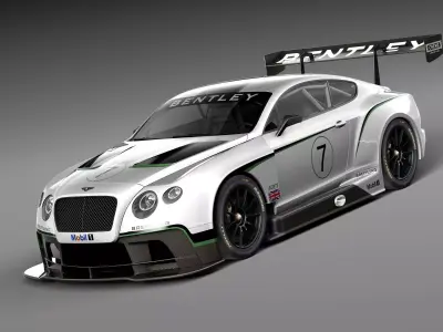 Bentley Continental GT3 2014 Race Car 3D model
