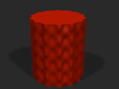 Cups and vases - wavy surface 3D print model