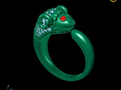 goat rings 3D print model