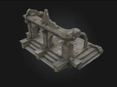 Ancient Ruins Archway  Timeless Gateway to Forgotten Realms 3D model