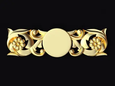 Central decor ornament for furniture 3D model 189