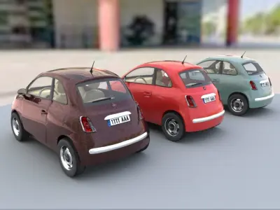 Fiat 500 pack 3D model