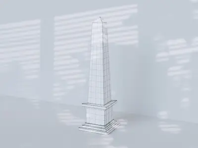 Decorative Obelisk Low-poly 3D model
