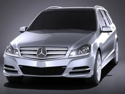 Mercedes-Benz C class Estate 2012 VRAY 3D model