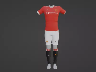Manchester United Sportwear Low-poly 3D model