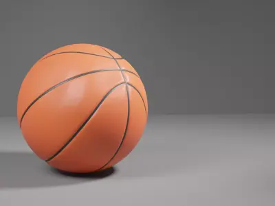a Basketball Low-poly 3D model